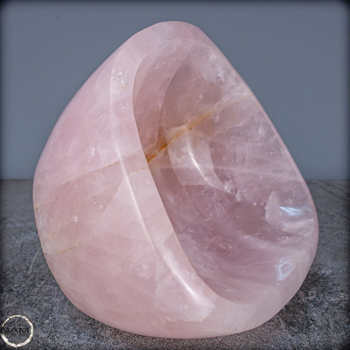 Natürliche Rosenquarz Schale / Schüssel - 4359,15g