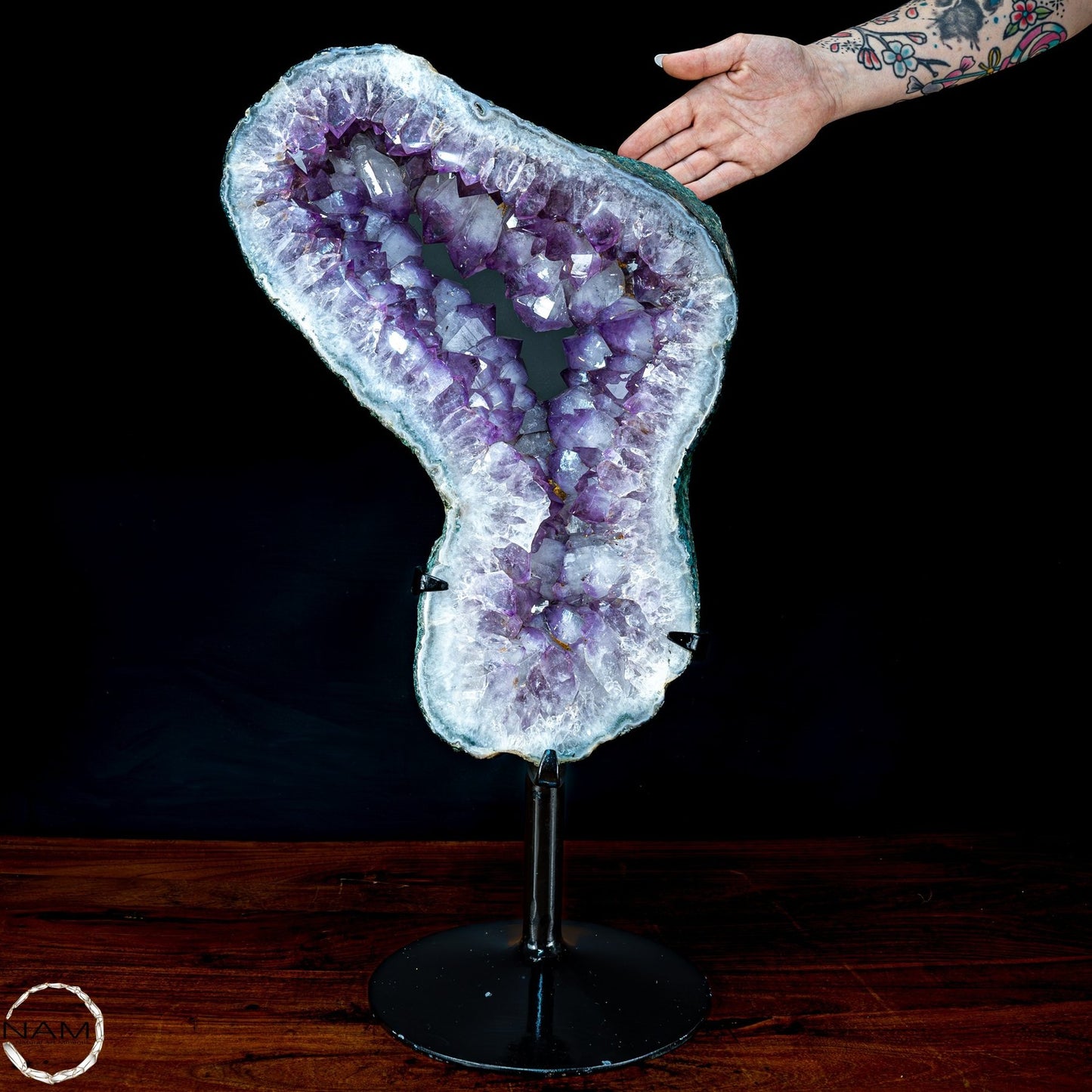 Natürliche Amethyst-Kristalle/Druse auf Ständer - 15228,71g