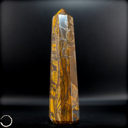 Natürlicher Tigerauge-Obelisk - 752,69g