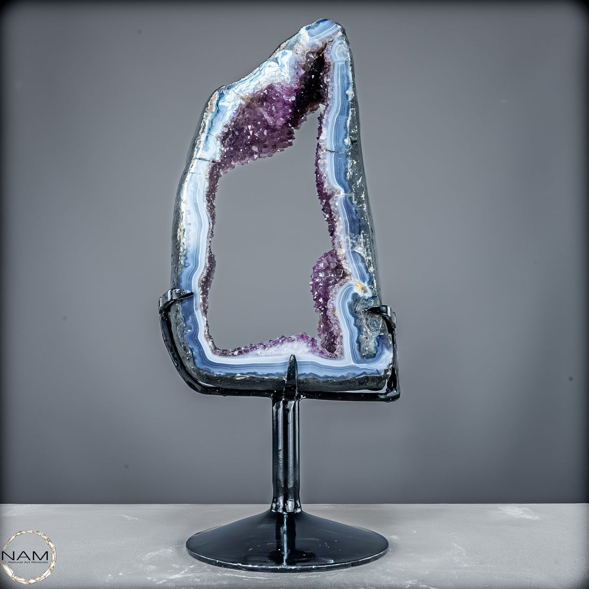 Amethyst-Achat-Druse Ein beeindruckendes Naturkunstwerk - 8112,72g