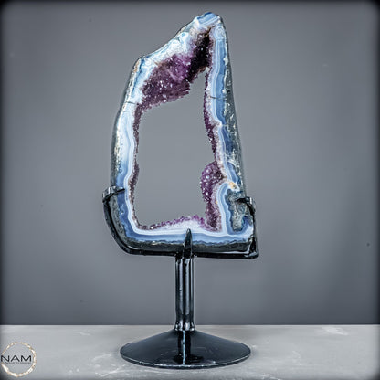 Amethyst-Achat-Druse Ein beeindruckendes Naturkunstwerk - 8112,72g