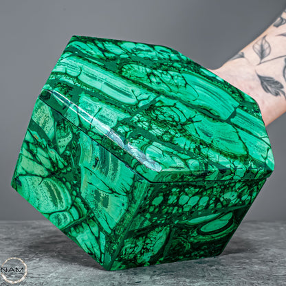 Einzigartige Malachit & Chrysocolla Schmuckkästchen - 1141,56g
