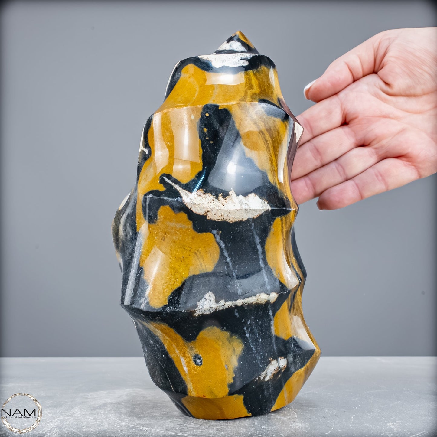 Natürliche Jaspis-Chalcedon Kristallflamme - 3996,54g