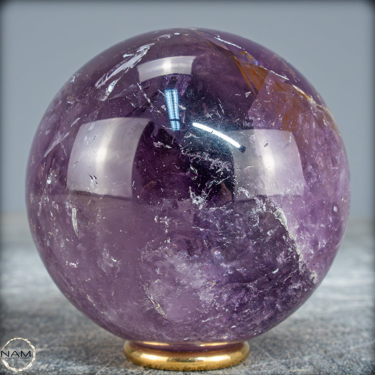 Natürliche Amethyst-Kristall Kugel, Brasilien - 484,35g