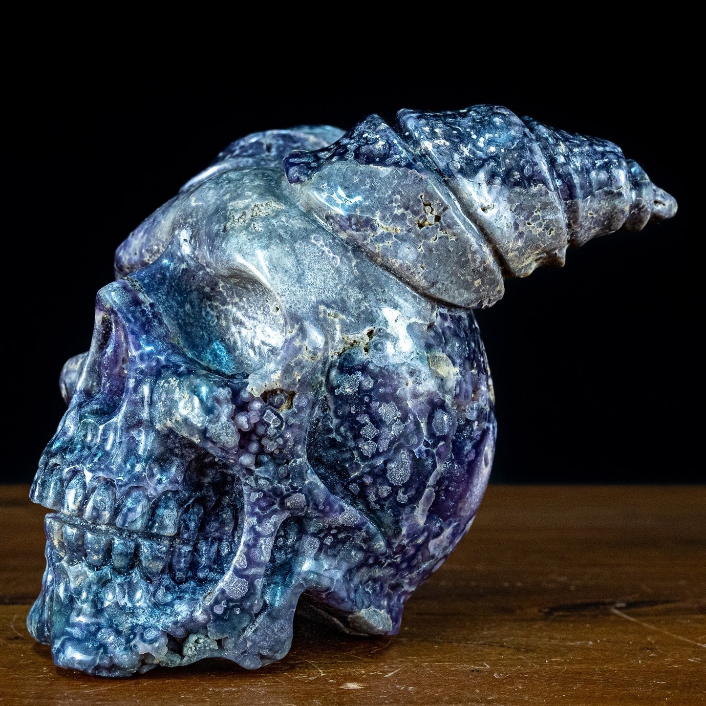 Natürlicher Botryoidal Chalcedony Kristall-Totenkopf - 3320,84g