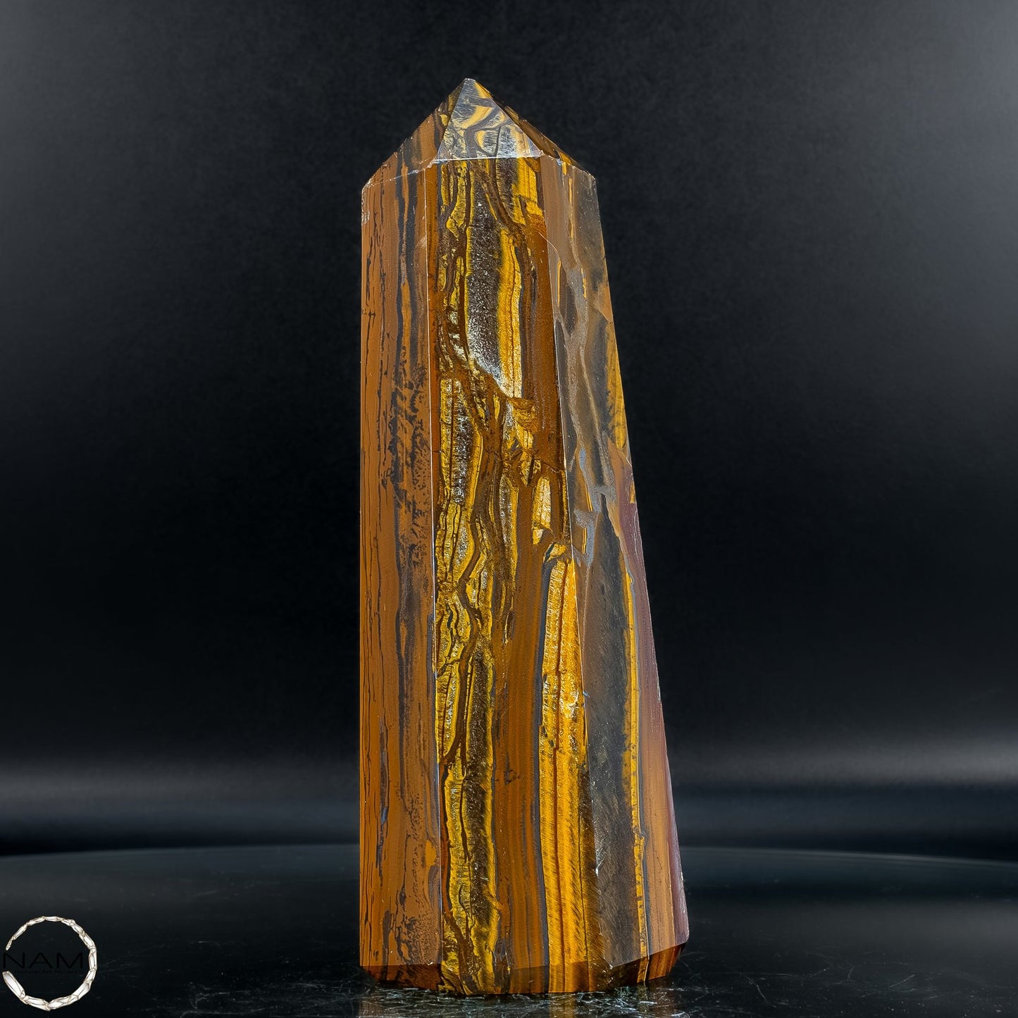 Natürlicher Tigerauge-Obelisk - 1162,67g