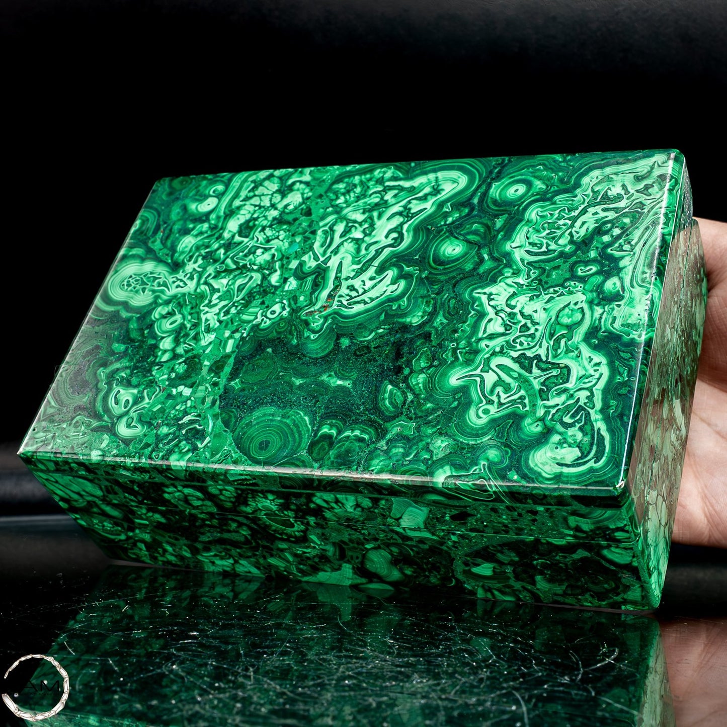 Einzigartige Malachit & Chrysocolla Schmuckkästchen/Box -1095,38g