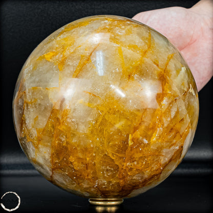 Große Natürliche Quarz Kristall-Kugel "Golden Healer" -4149,61g