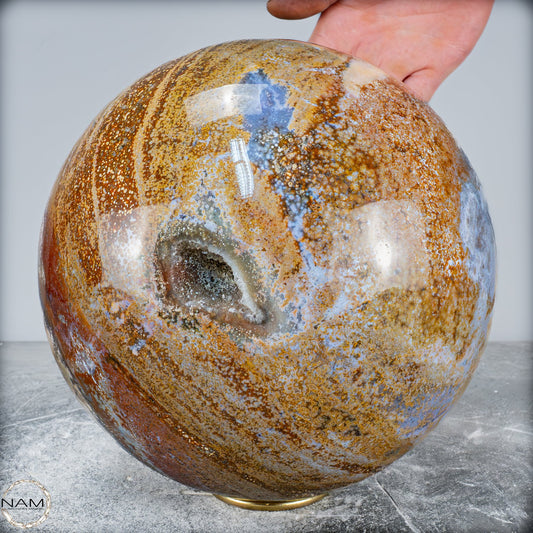 Natürliche Ocean-Jaspis-Achat Kugel - 14340,25g