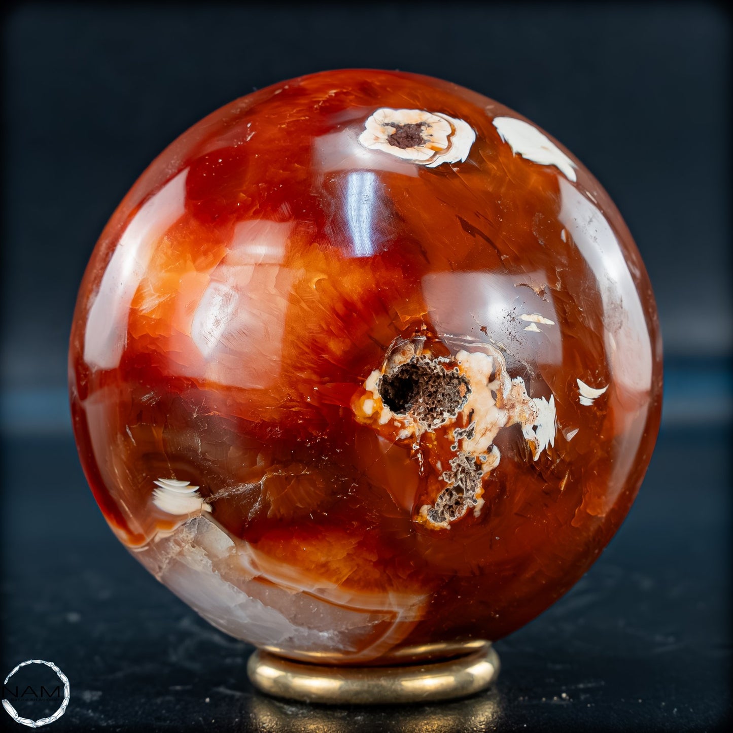 Natürliche Mehrfabige Carneol Kristall Kugel - 379,69g