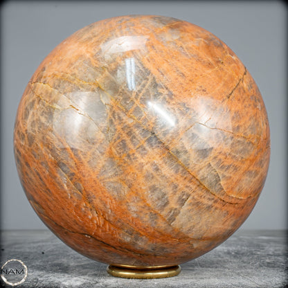Natürlicher Pfirsich-Mondstein Kristall-Kugel -6580,72g