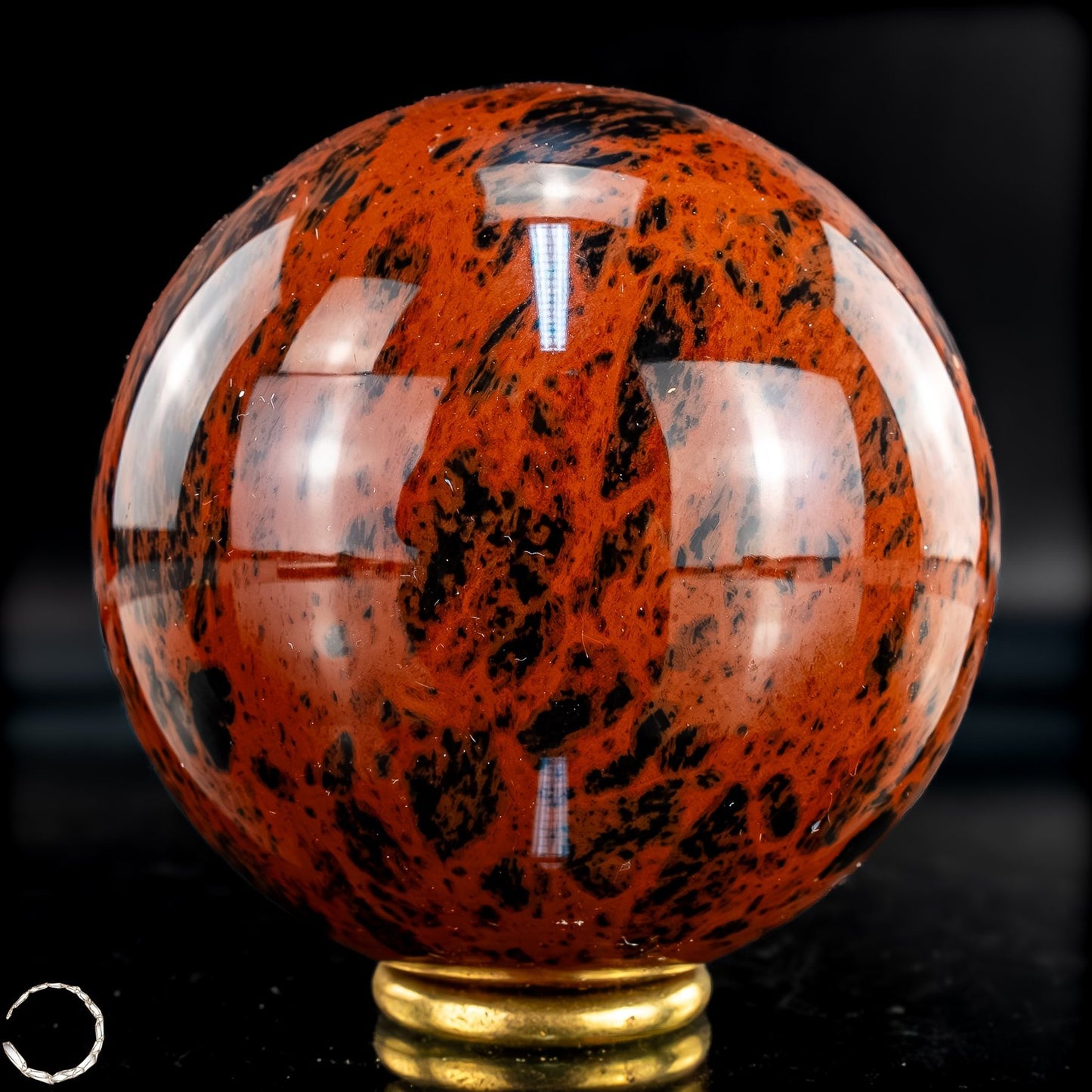 Natürliche Mahagoni-Obsidian Kristall-Kugel - 463,16g