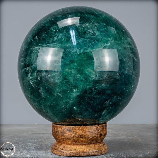Natürliche Grüne Fluorit Kristallkugel, Spitzenqualität - 6619,14g