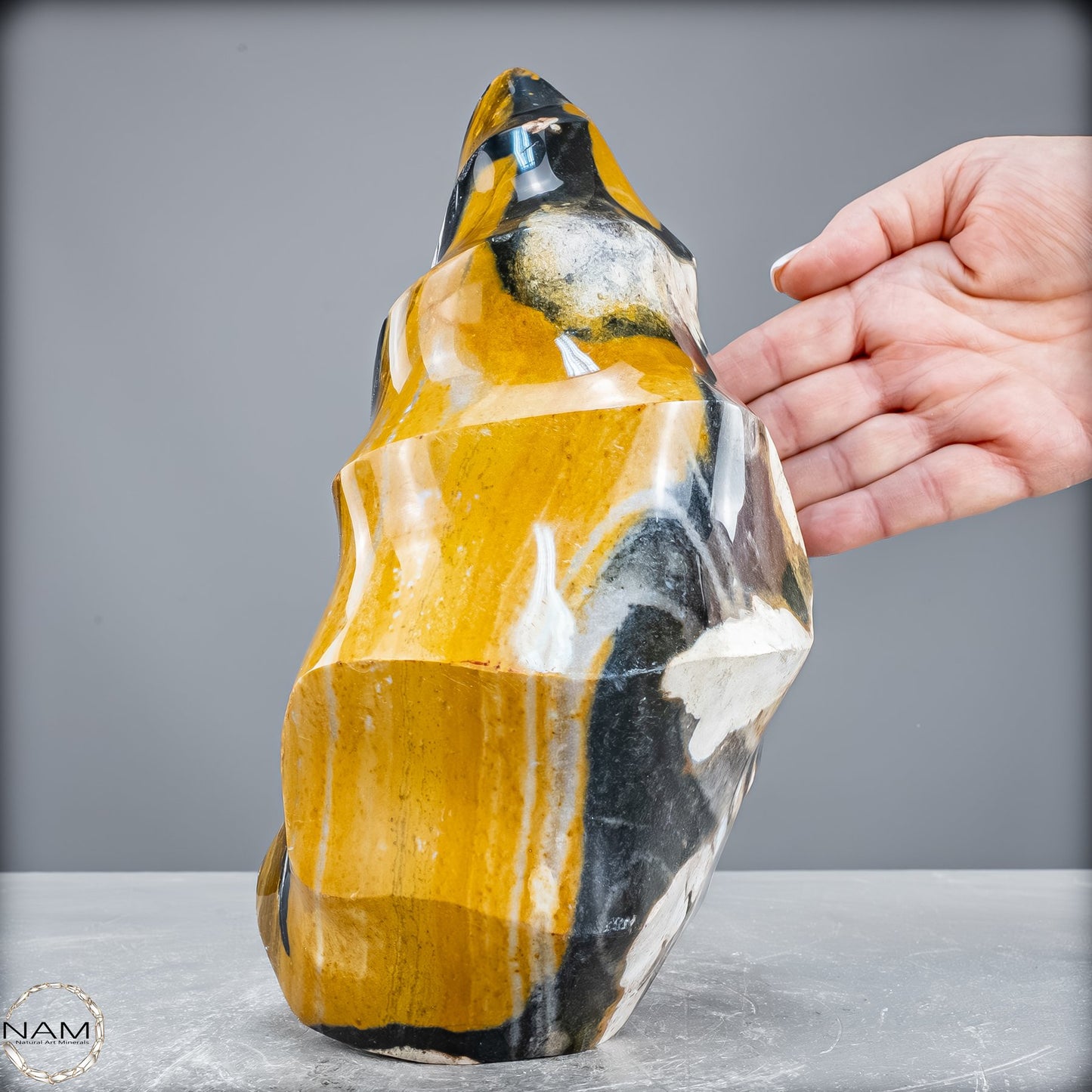 Natürliche Jaspis-Chalcedon Kristallflamme - 3996,54g
