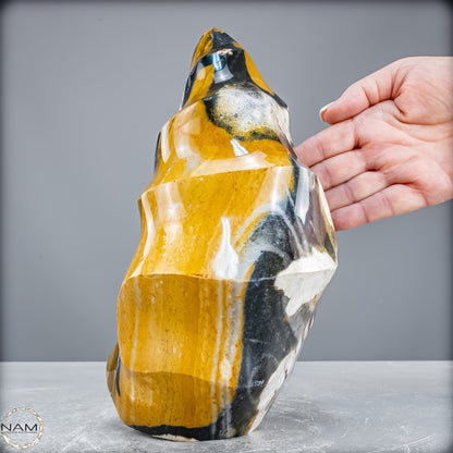 Natürliche Jaspis-Chalcedon Kristallflamme - 3996,54g