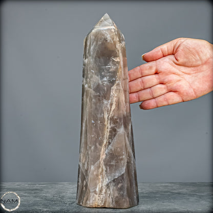 Natürlicher Rauchquarz-Kristall Obelisk aus Brasilien - 2178,44g