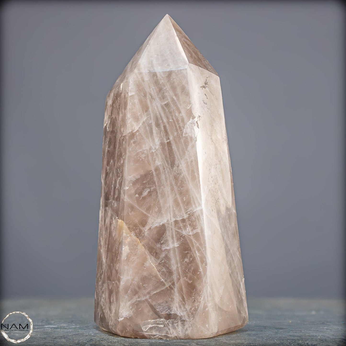 Natürlicher Rauchquarz-Kristall Obelisk aus Brasilien - 1392,55g