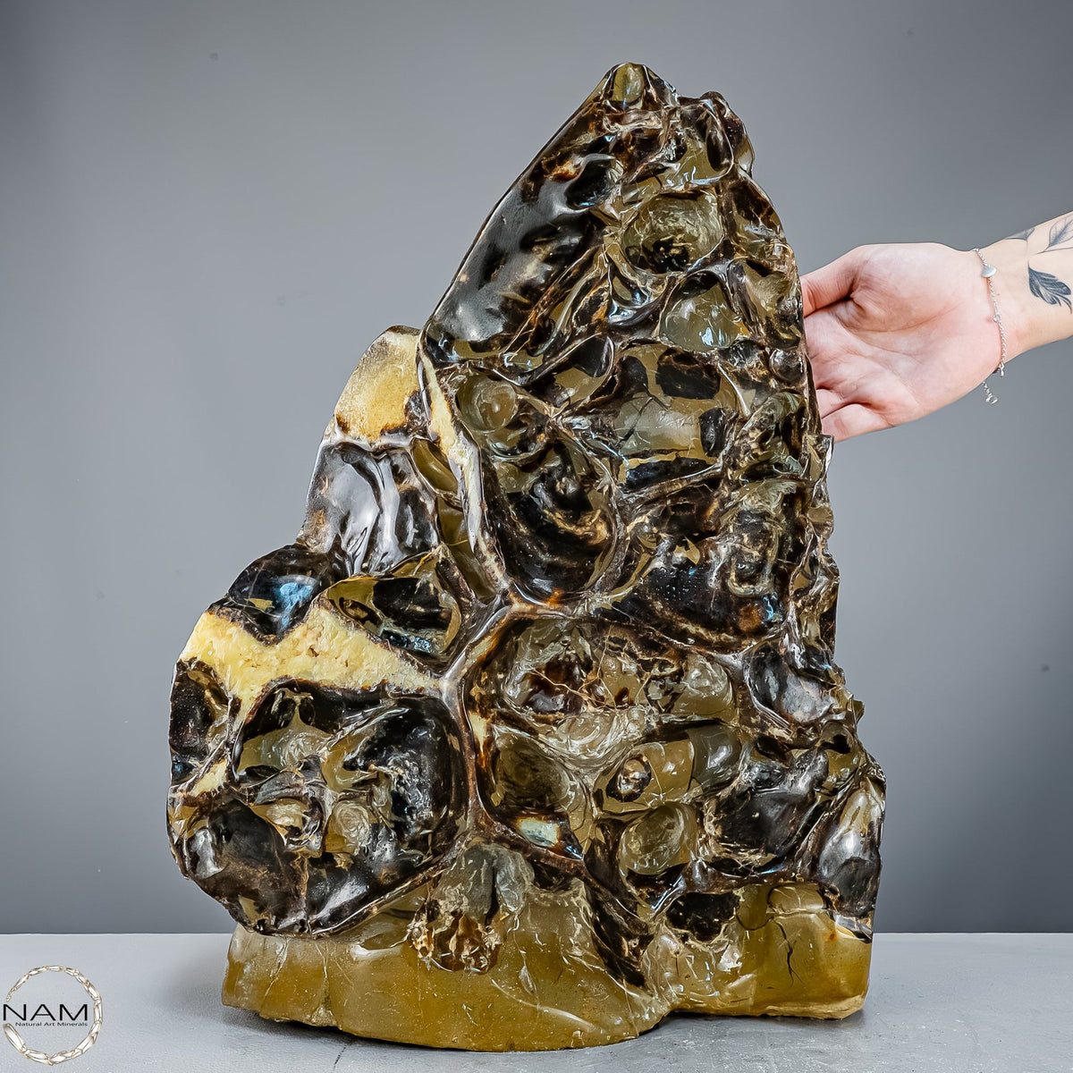 Septarien-Skulptur mit Ammonit aus Russland – 22569,66g