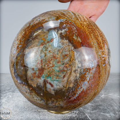 Natürliche Ocean-Jaspis-Achat Kugel - 14340,25g