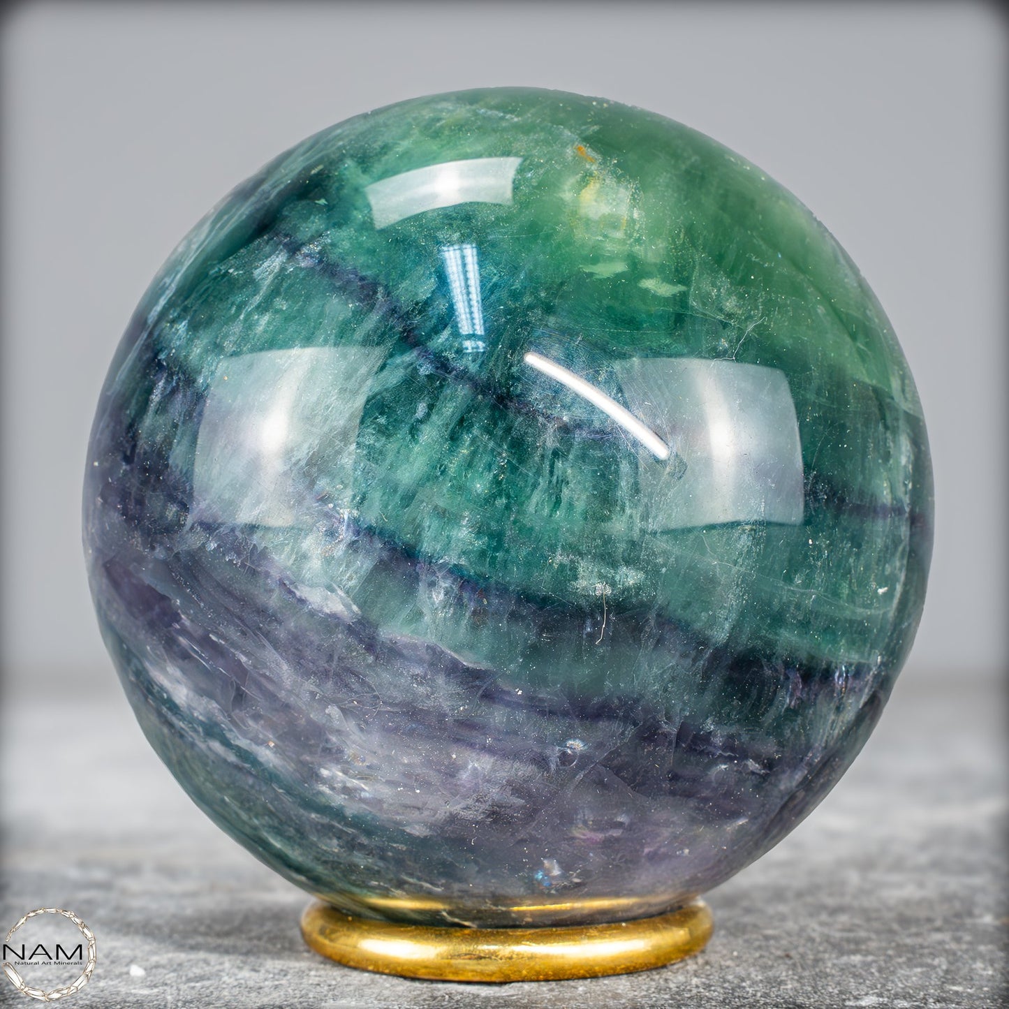 Natürliche Lila-Grüne Fluorit Kugel, China - 1056,01g - 87mm
