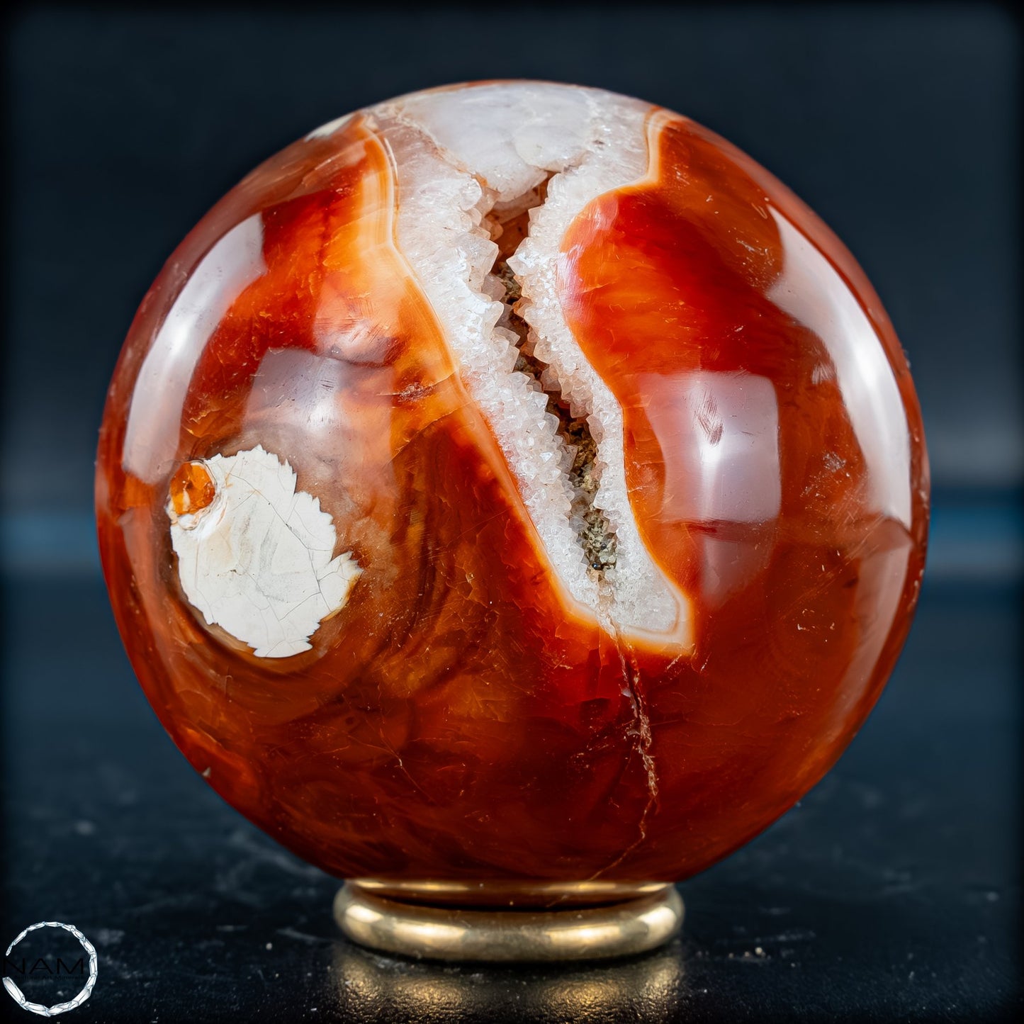 Natürliche Mehrfabige Carneol Kristall Kugel - 379,69g