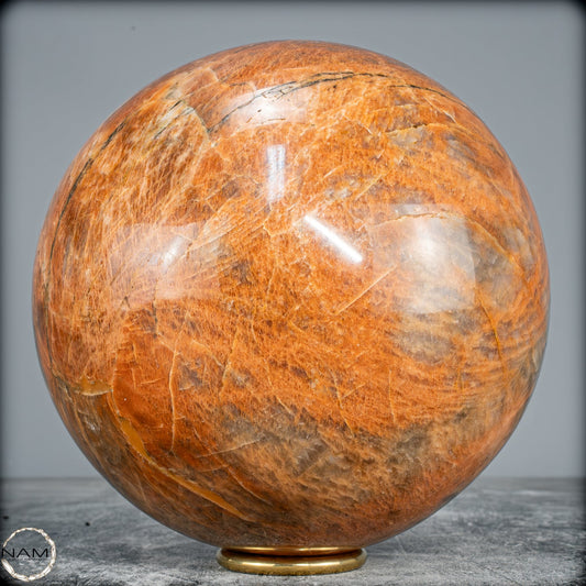 Natürlicher Pfirsich-Mondstein Kristall-Kugel -6580,72g
