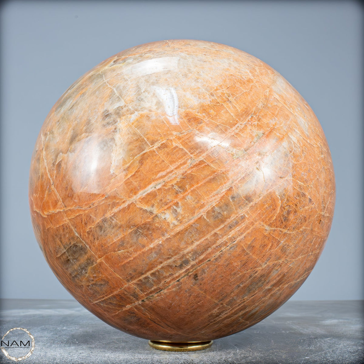Natürlicher Pfirsich-Mondstein Kristall-Kugel - 9919,91g - 195mm