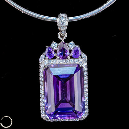 Amethyst-Anhänger – ein Meisterwerk aus Licht, Tiefe und Eleganz 6,71g 33,55ct