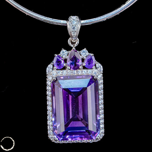 Amethyst-Anhänger – ein Meisterwerk aus Licht, Tiefe und Eleganz 6,71g 33,55ct