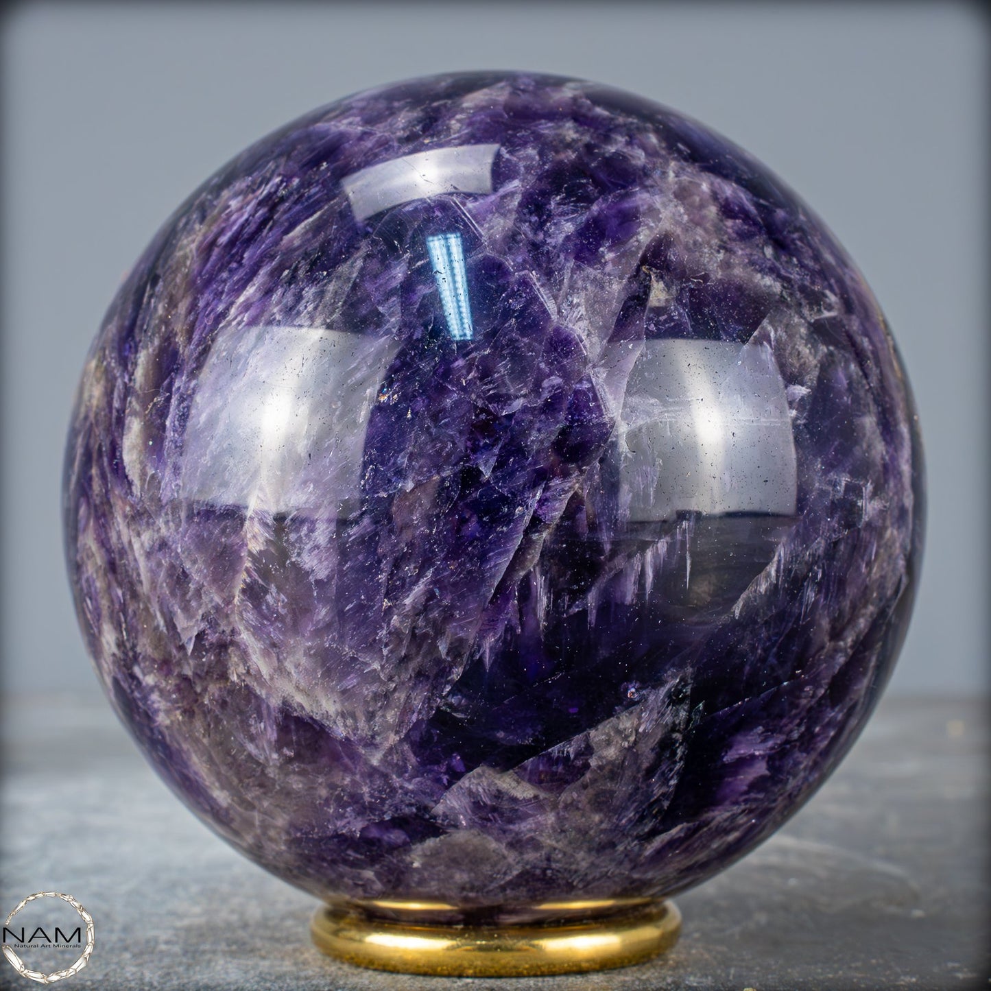 Natürliche Chevron-Amethyst Kristallkugel aus Bolivien - 1106,79g - 94mm