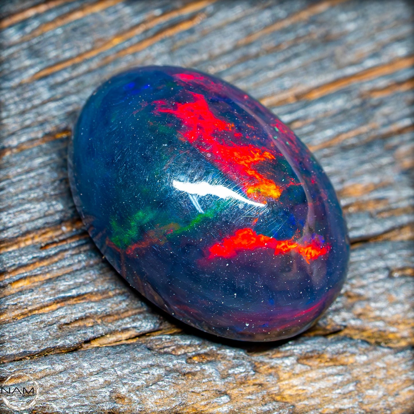 Großer AAA+ Schwarzer Opal Cabochon - 0,685g/3,425ct