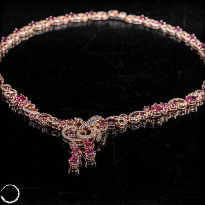 Exklusive Padparadscha-Saphir Kette – 45,45g - 227,25ct