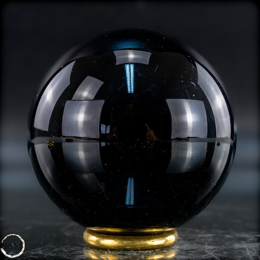 Natürliche Schwarze Obsidian Kristall-Kugel - 281,43g