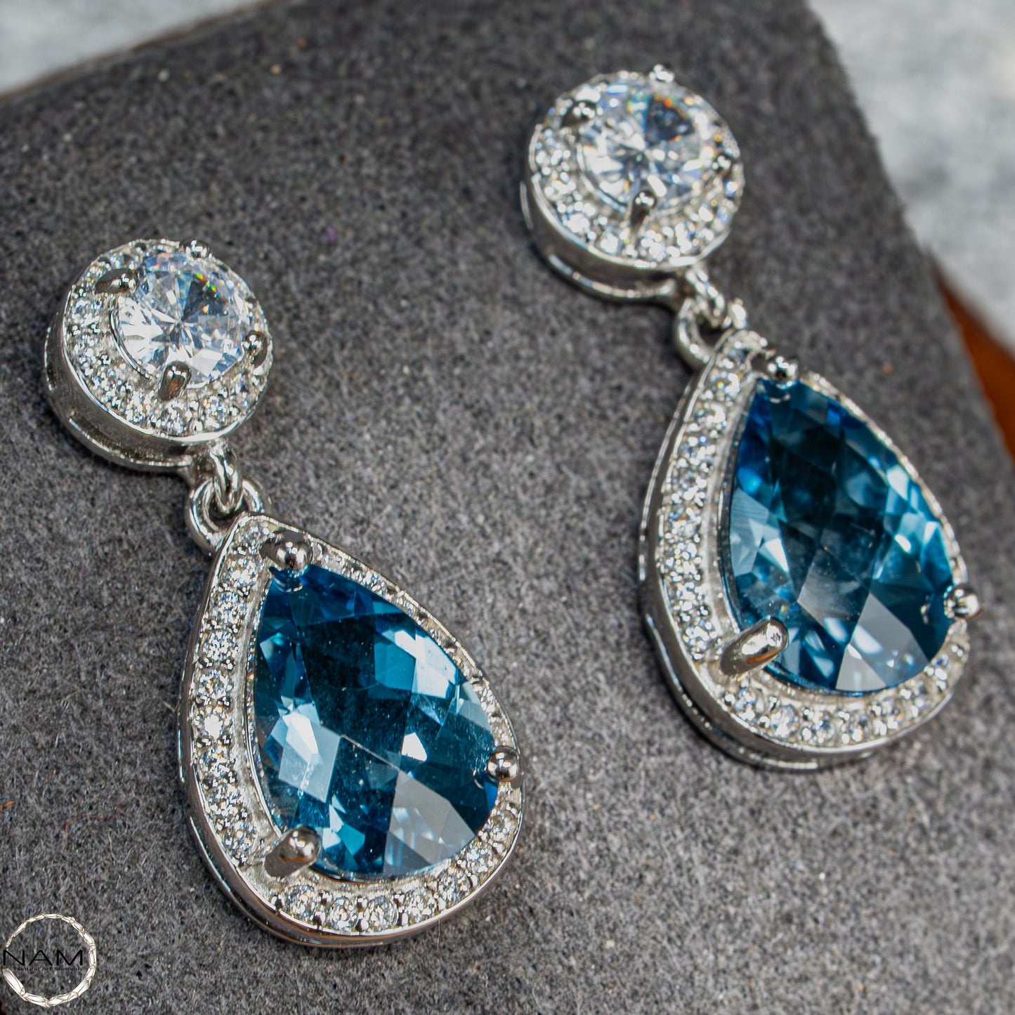Eleganz in Blau – Aquamarin-Ohrringe Afghanistan - 22,2ct