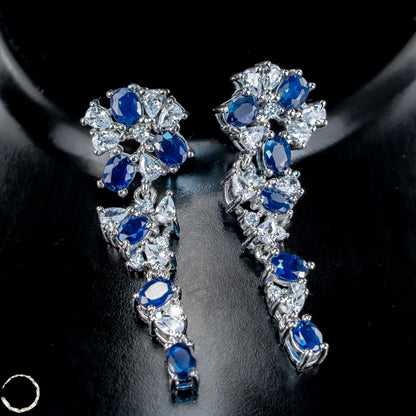Exklusive Saphir-Ohrringe voller Eleganz-5,18g / 25,9ct