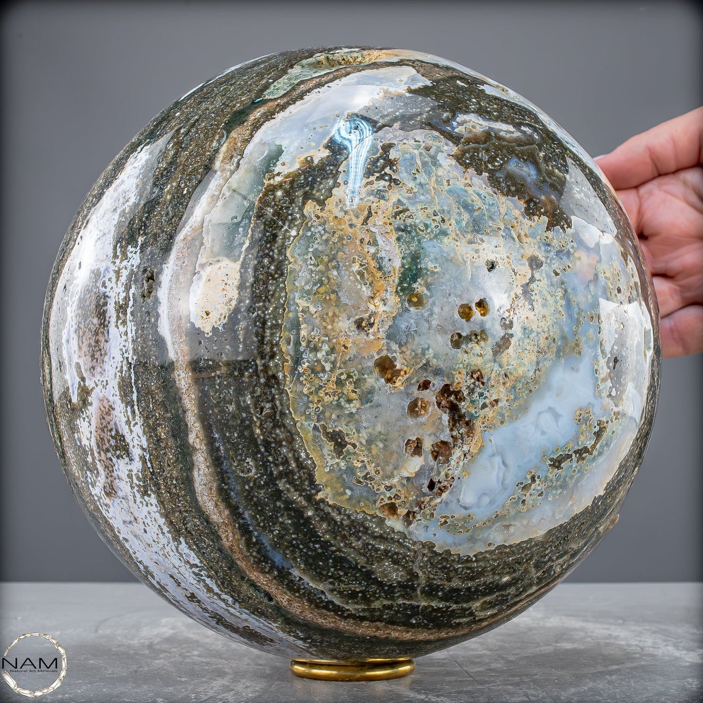 Natürliche Ocean-Jaspis-Achat Kugel - 11620,77g