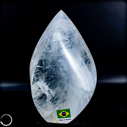 Natürlicher Quarz-Kristall Flamme, Brasilien - 654,35g