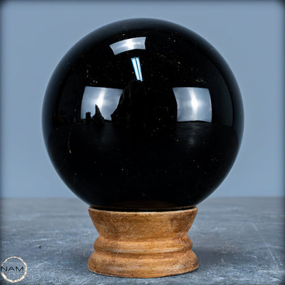 Natürliche Schwarze Obsidian Kristall-Kugel - 642,12g - 80mm