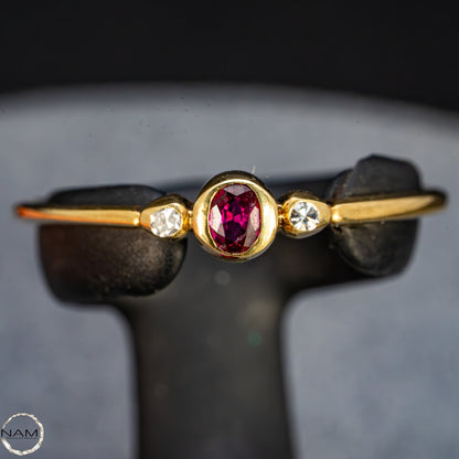 Atemberaubender Rubin-Diamant-Ring aus edlem 585er Gold -4,4ct