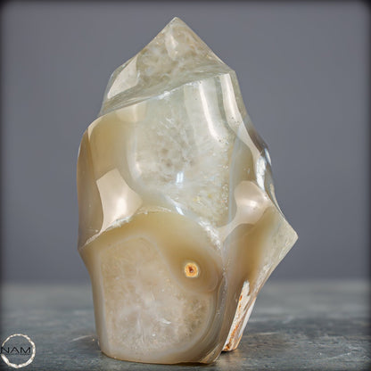 Natürliche Orca-Achat Kristall Flamme aus Brasilien - 811,75g