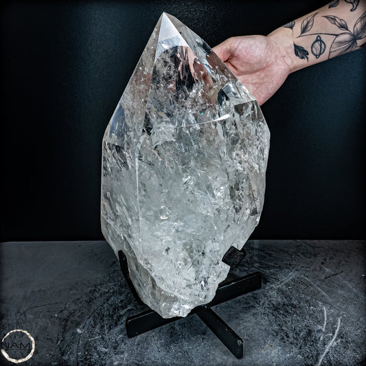 Natürlicher Lumerische Quartz Kristall Phantom auf Ständer - 10802,49g