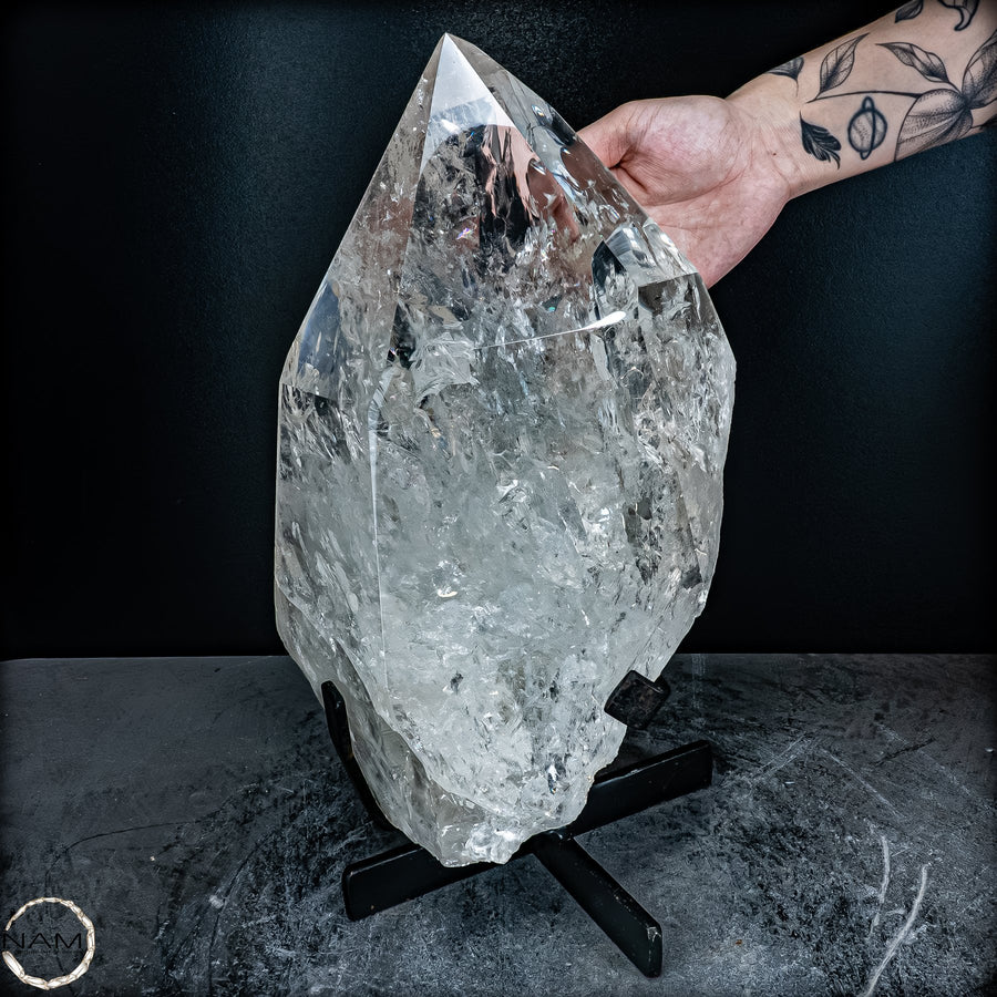 Natürlicher Lumerische Quartz Kristall Phantom auf Ständer - 10802,49g