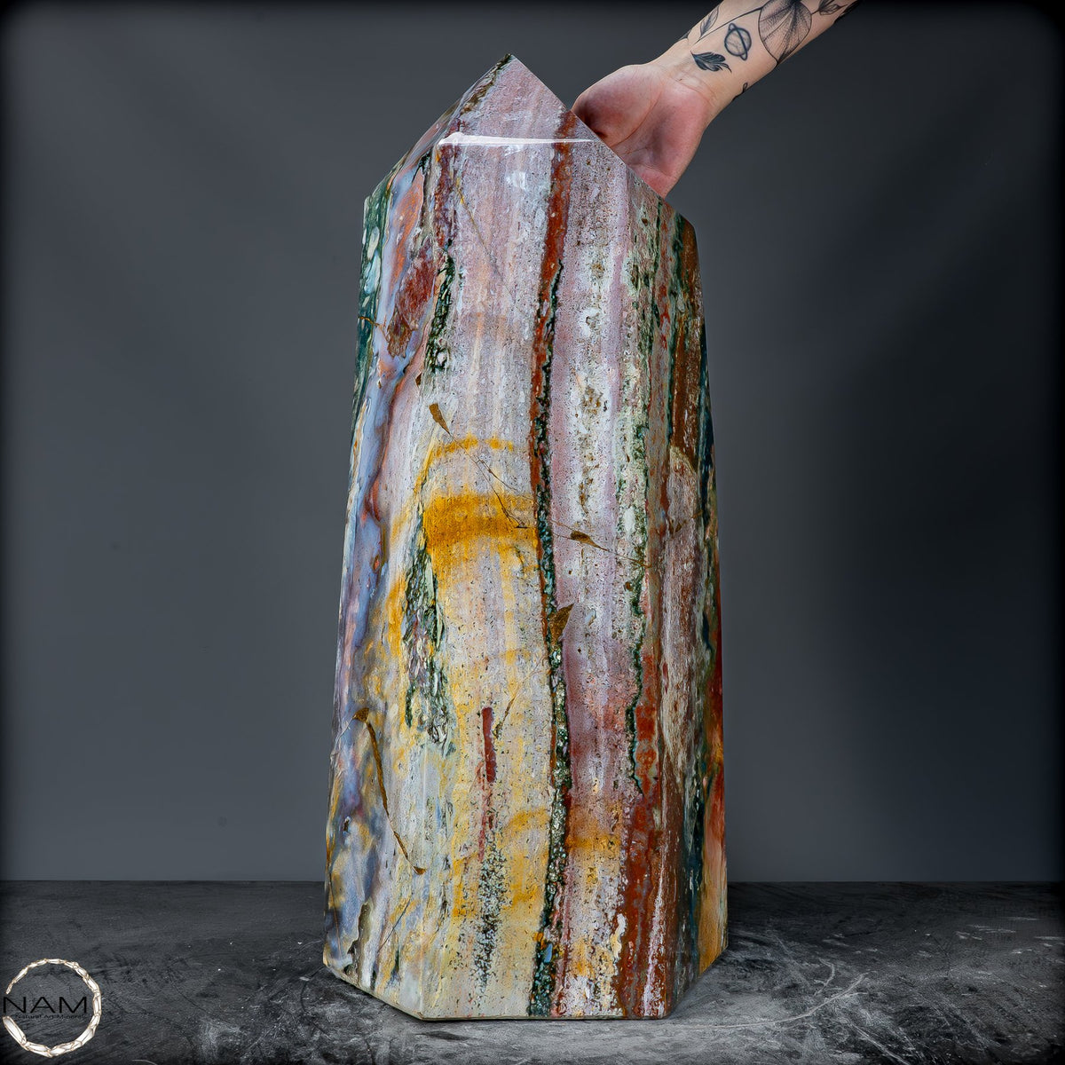 Natürlicher Ocean Jasper Kristall-Obelisk - 42463,59g
