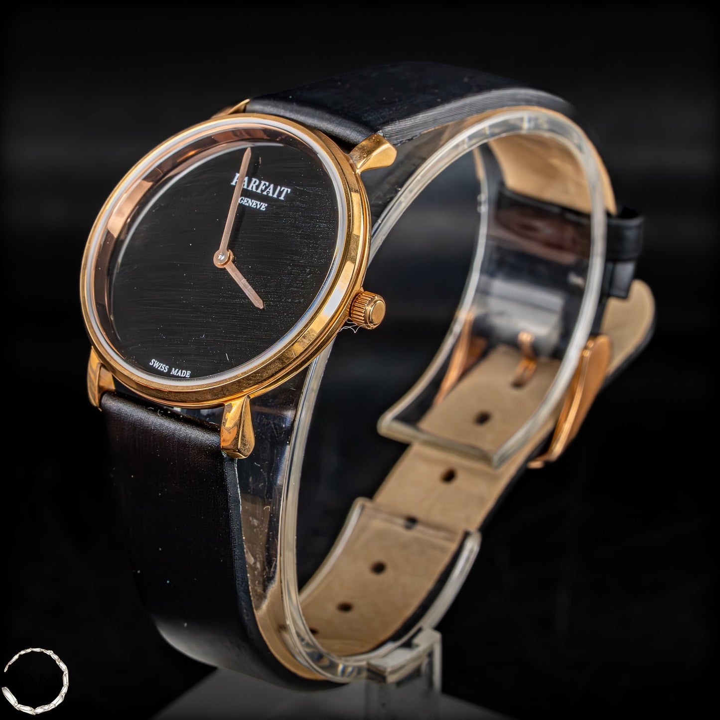 Obsidian-Armbanduhr mit Schweizer Uhrwerk - 26,86g 134,3ct