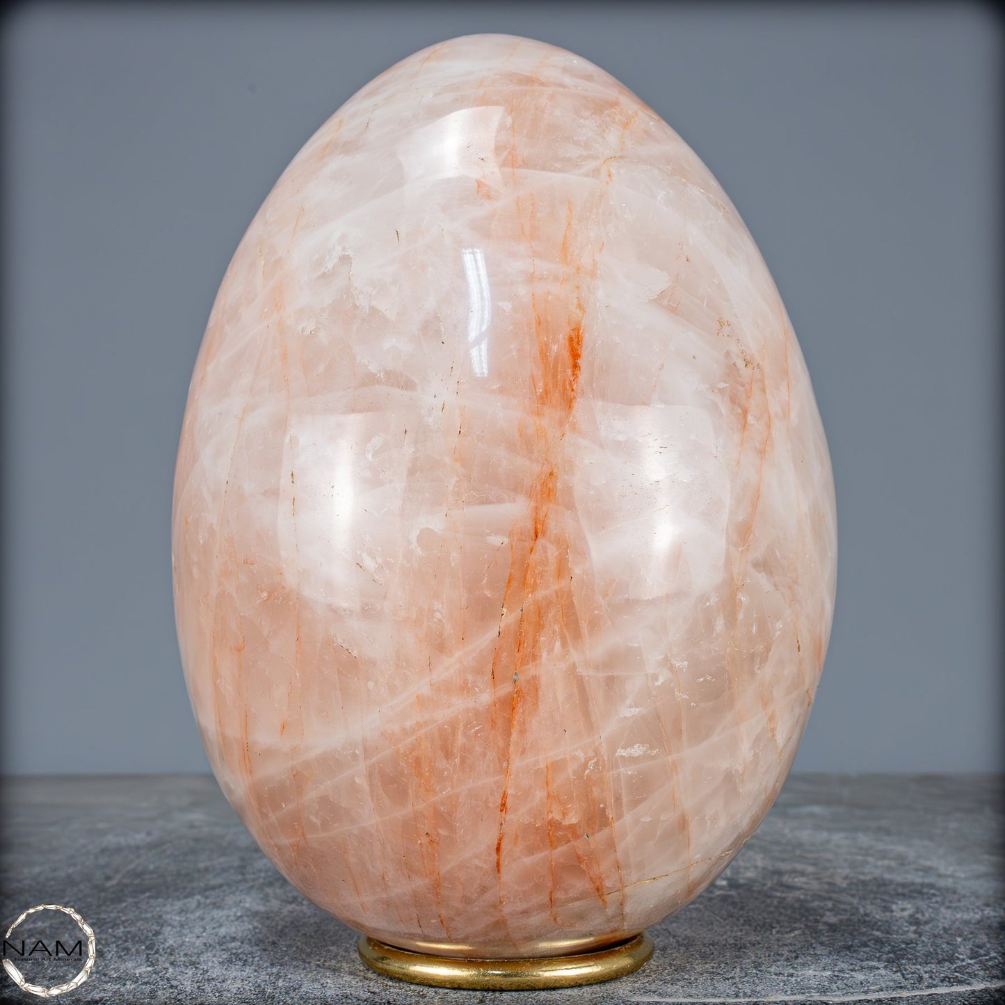 Natürliches Rotes Feuerquarz-Kristall Ei - 5563,12g