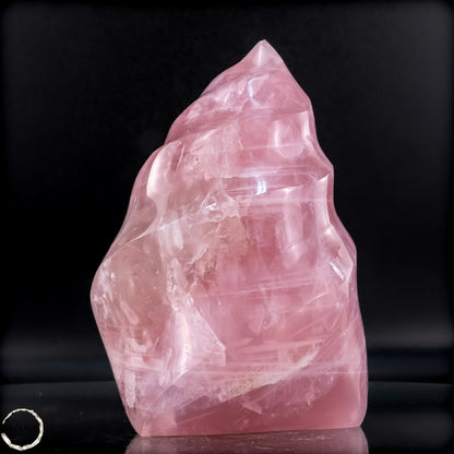 Natürliche Rosenquarz-Kristall Flamme aus Brasilien -1586,17g