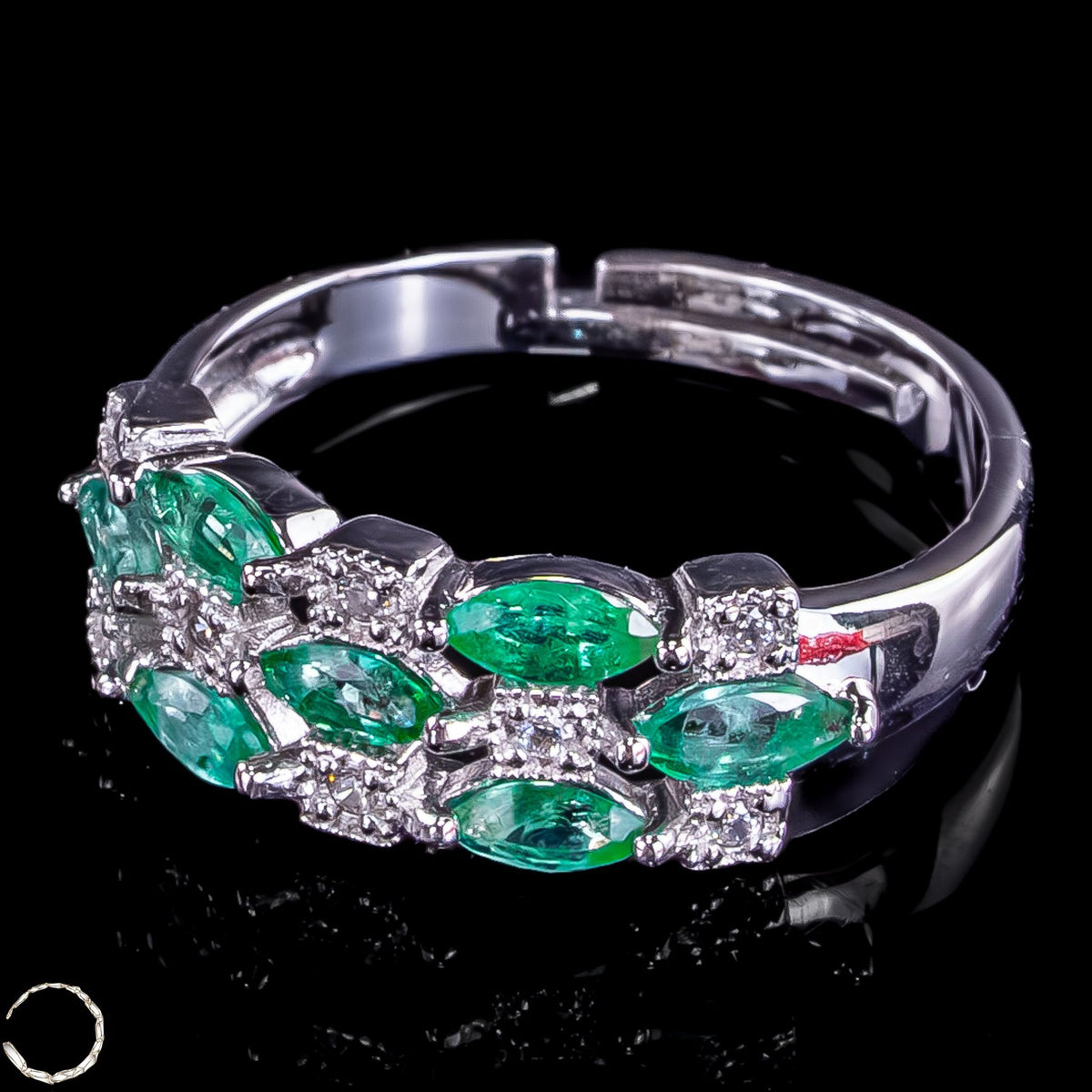 Eleganter Smaragd Ring aus 925er Silber - 2,68g 13,4ct