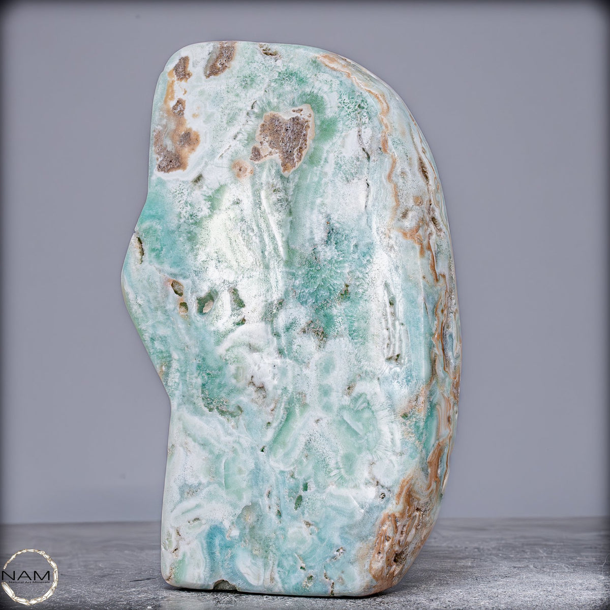Natürlicher Blau-Grüne Aragonit Kristall-Freiform - 1173,29g