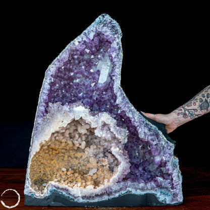 Museumsstück Chalcedon, Calcit, Citrin, Amethyst Geode - 38604.11g