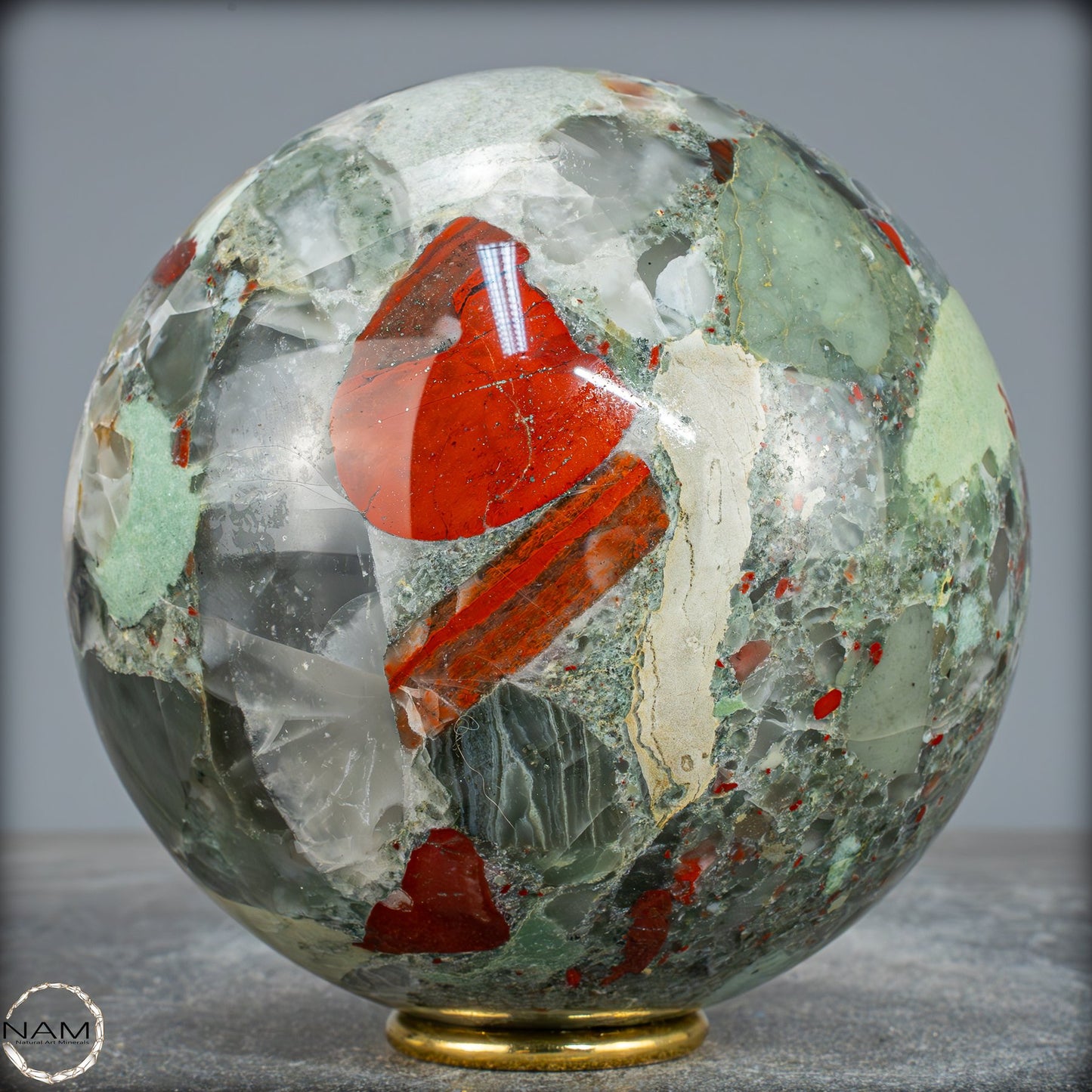 Natürliche Drachenblut-Jaspis Kugel aus Afrika - 2959,58g - 132mm